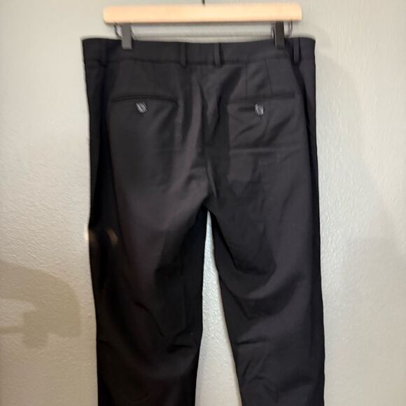 VINCE Black Wool Blend Tuxedo Trouser Pants - Picture 11 of 16